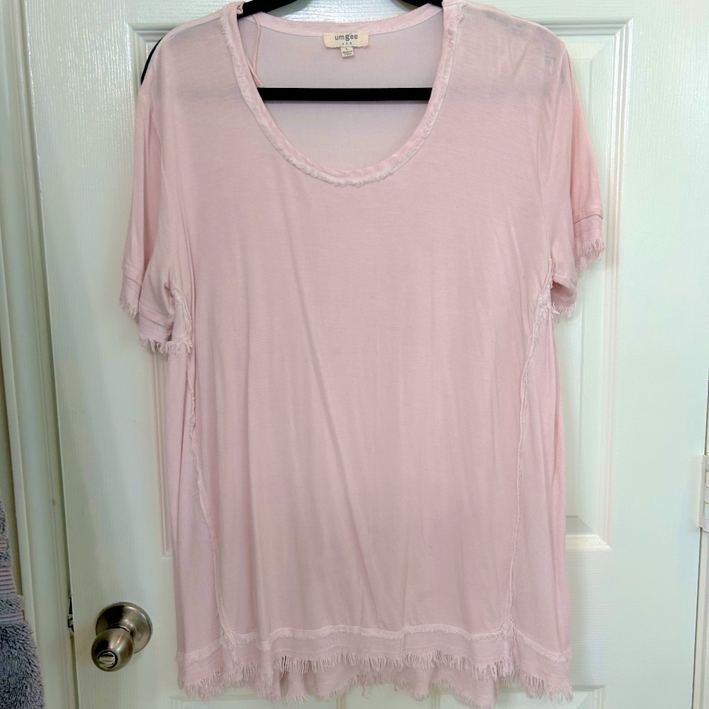 Pink flowy top